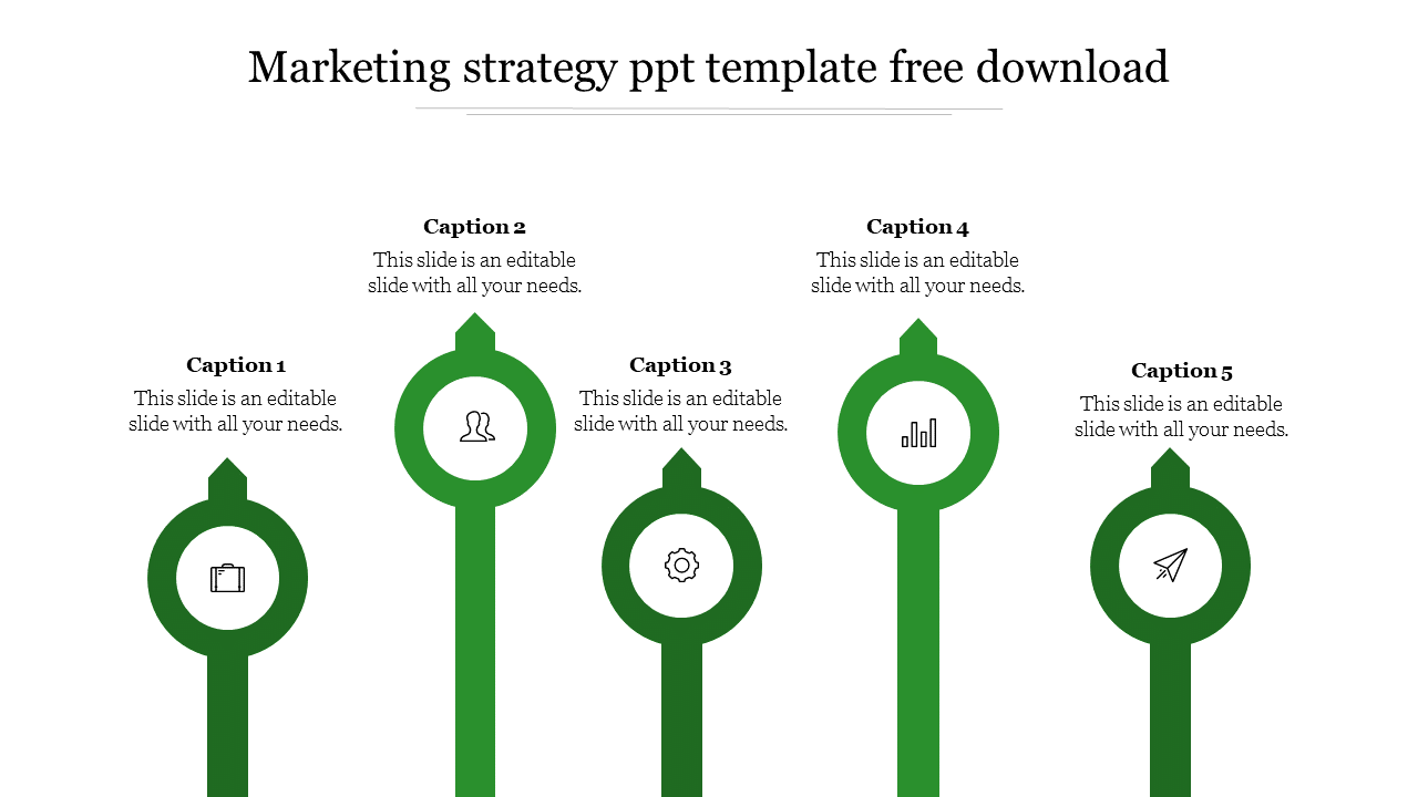 marketing strategy ppt template free download-Green